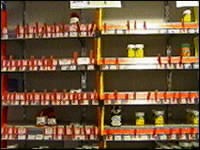  Empty vitamin shelves